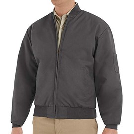 Red Kap Men's Solid Team Jacket, Charcoal, Long 3X-Large