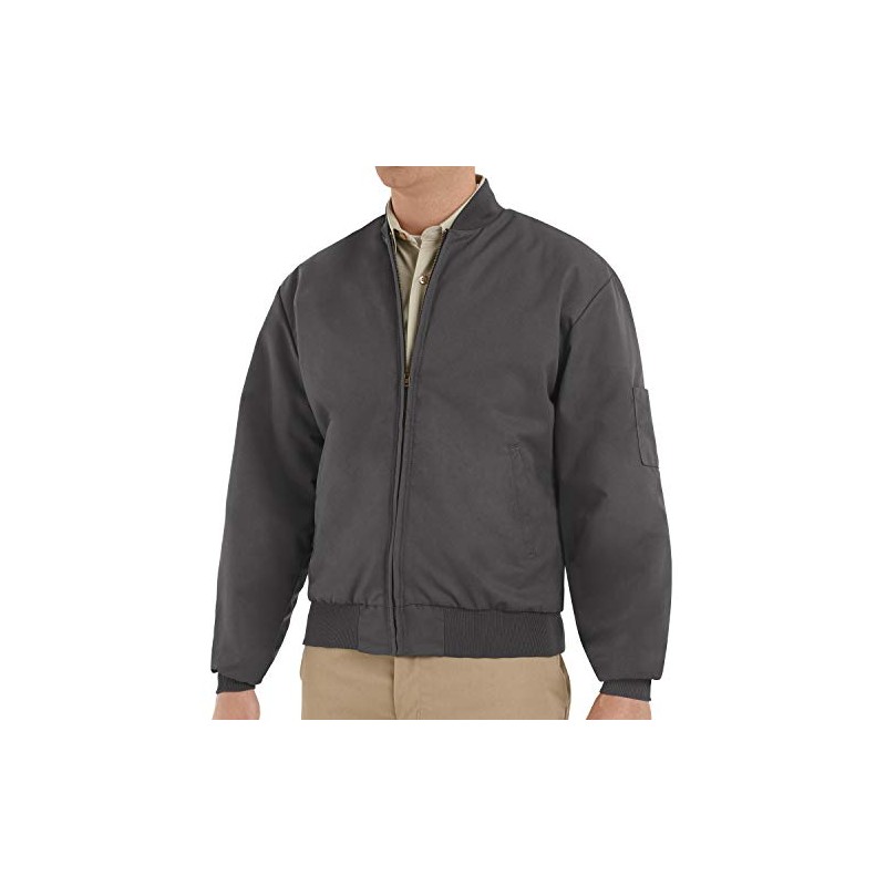 Red Kap Men's Solid Team Jacket, Charcoal, Long 3X-Large