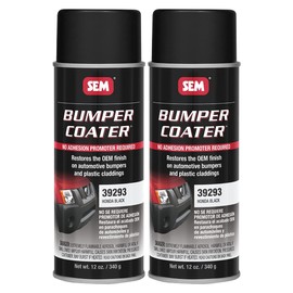 SEM Bumper Coater Aerosol | Plastic Refreshing Car Paint for Automotive Bumpers and Plastic Cladding, No Adhesion Promoter or Primer Required | 2-Pack |