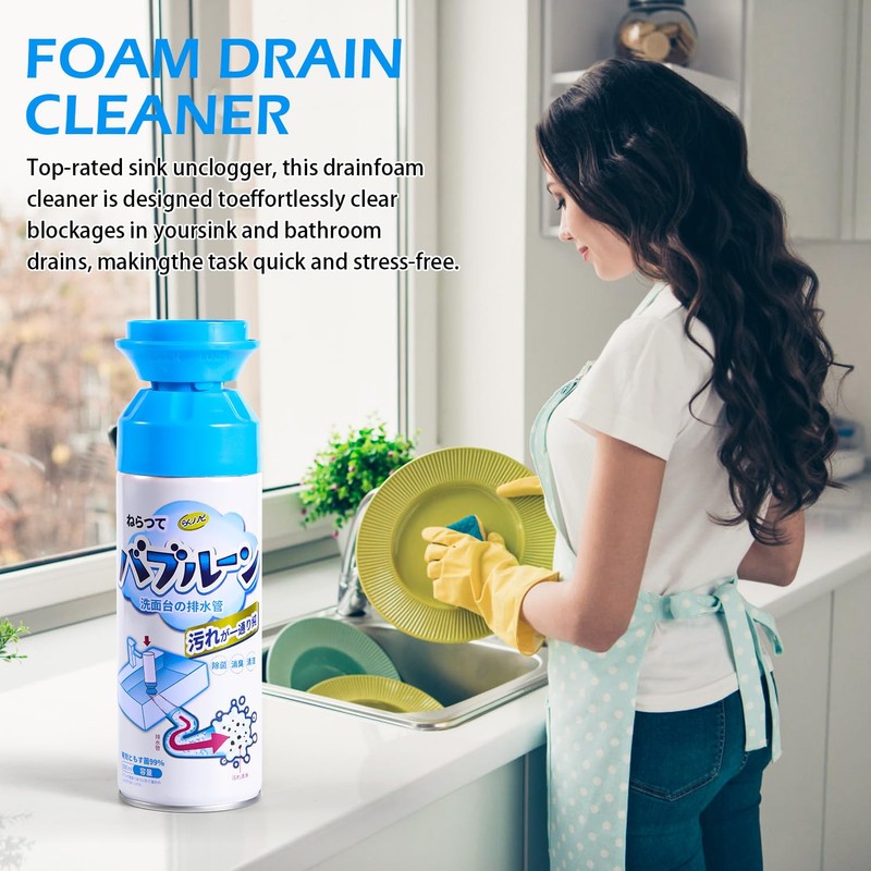 Foaming Drain Cleaner,Drain Clog Remover – Cleaner and Deodorizer,Foaming Cleaners
