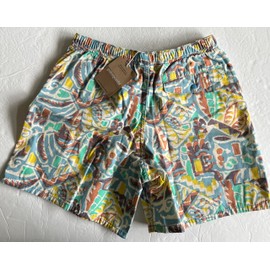 Patagonia Kids' Funhoggers Cotton Shorts Boy's Large 12 Thiving Print Lago Blue Print