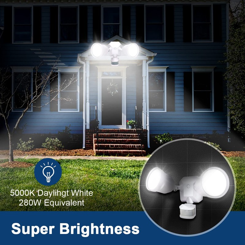 EMANER Motion Sensor Outdoor Lights, Dusk to Dawn Porch Flood