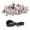 50 Pcs Cone Spikes, Acrylic Bullet Spike Cone Studs, Silver
