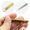 2Pcs Portable Titanium Toothpicks Metal Toothpick with Protective Holder Key