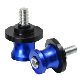 CADUFUELLY 2 Pcs 8mm Blue Motorcycle Swing Arm Spools Sliders, CNC Swing Arm Stand Screw, Replacement for Honda Replacement for Suzuki Replacement for Ducati Replacement for Kawasaki