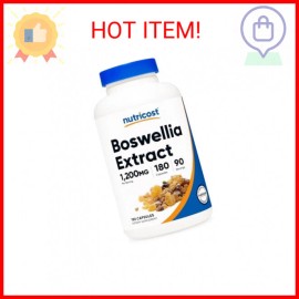 Nutricost Boswellia Extract Capsules (1,200 MG) (180 CAPS) - Gluten Free, Non-GM