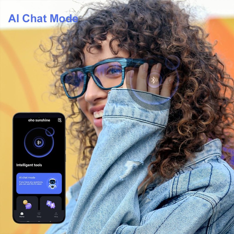 OhO sunshine Wireless AI Language Smart Glasses Translator Headset 164