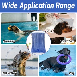 QYRDBGY Dog Towel, Pack of 3 Hand Towels, 75 x 35 cm, Microfibre Dog Towel, Extra Absorbent Towels for Small Medium Large Dogs or Other Pets