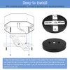 Helunsi 2 Sets Light Fixture Mounting Bracket, 4 inch Universal