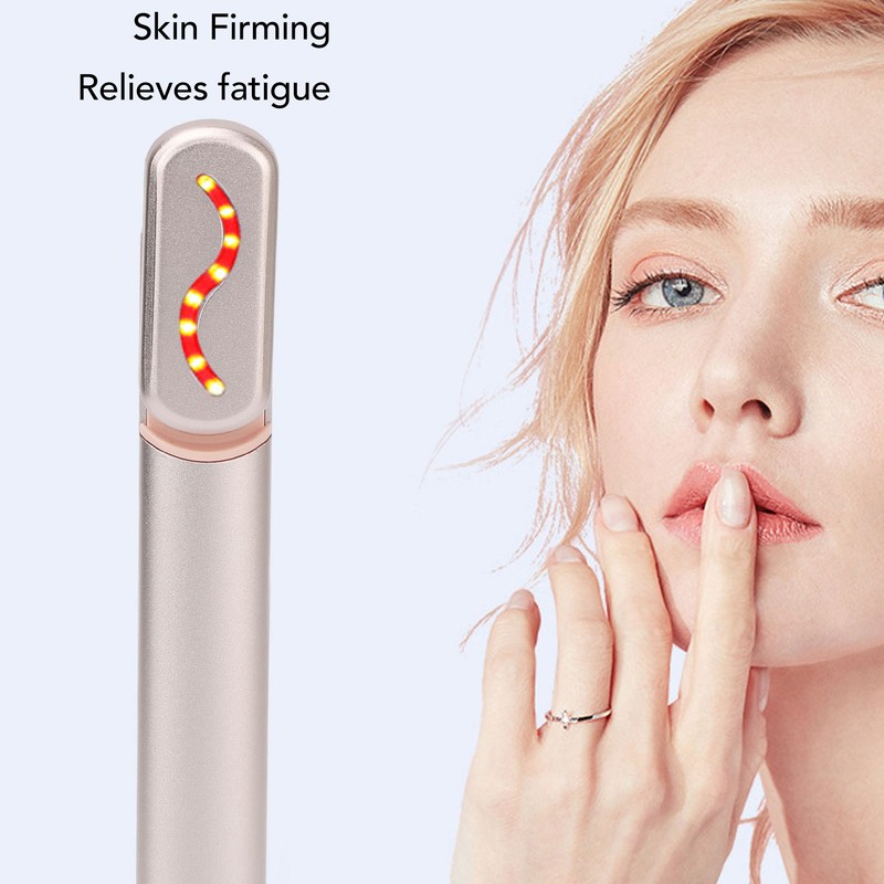 Heated Eye Massage Wand Stick RF Relieve Fatigue Microcurrent Eye
