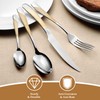 24 Piece Gold Hammered Silverware Set for 6, Premium Food-grade