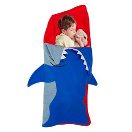 Silver Lilly Shark Nap Mat - Kids Sleeping Bag w/Attached Blanket and Pillow