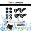 Ferianl 4Set Anti Theft License Plate Screws Kit, M6 (1/4")