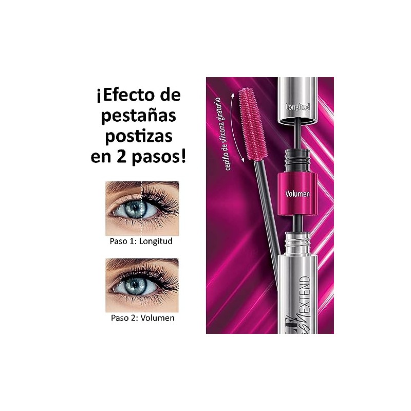 Mascarilla de doble capa Máscara de Extensión Pestañas Double Lash