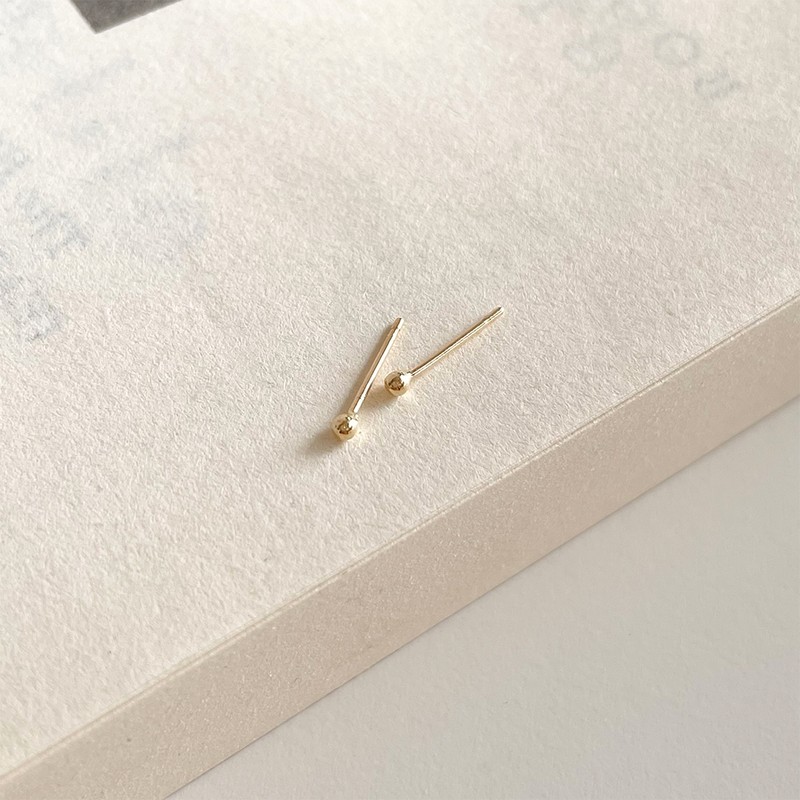10k petite ball earrings, 4 types, basic 1.5mm auricle tragus
