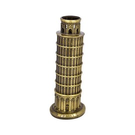 DS.DISTINCTIVE STYLE Metallic Leaning Tower of Pisa Statue 8.6 Inch Souvenir Figurines Tower Model Kit for Home Decoration, Party (20cm)