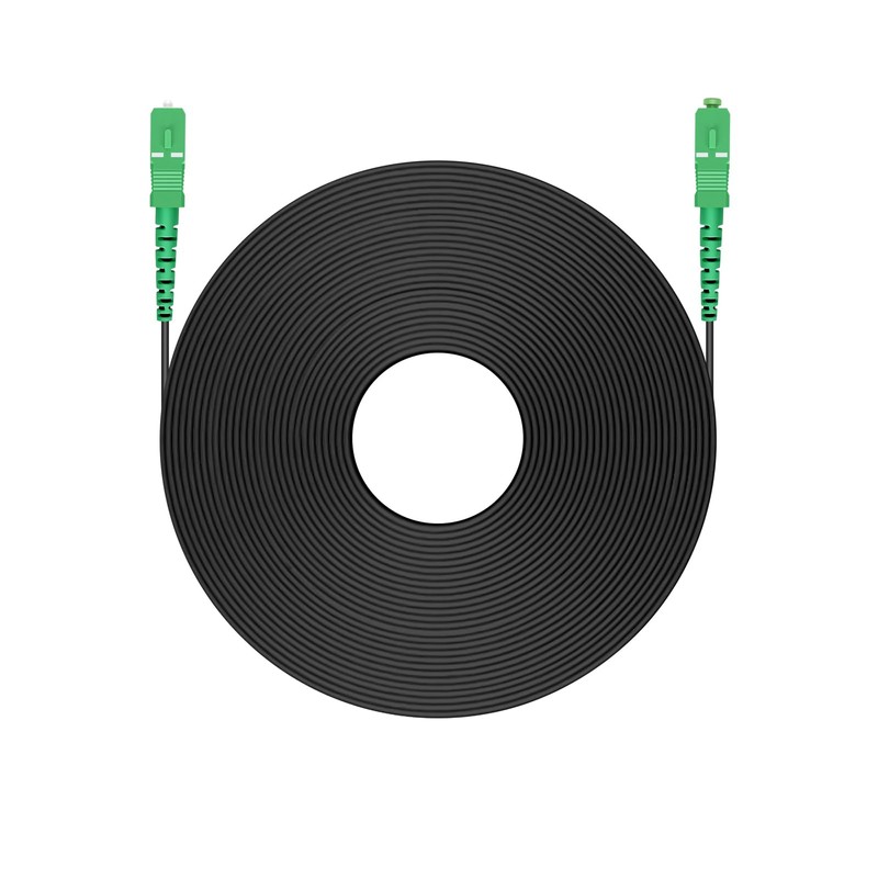 Simplex SC/APC to SC/APC Fiber Patch Cable 15m/49ft,Fiber Optic Internet