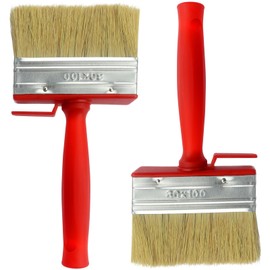 Roellgs 2pcs 100mm Fence Brush Paint Floor Brush Wood Block Brush, Suitable for all kinds of painting jobs