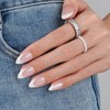 Canvalite French Tip Press On Nails Short, Chrome Almond Press