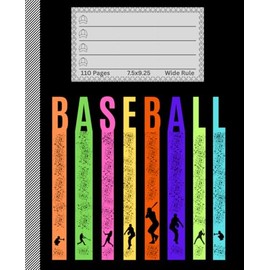 Baseball Composition Notebook: Wide Ruled Baseball Notebook for School (110 Pages) – Fun Sports Notebook for Students and Fans, Great Gift for Boys and Girls