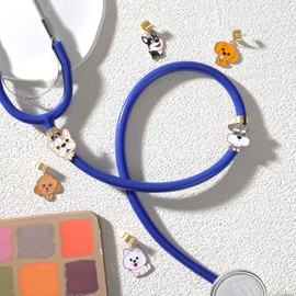 LuneClat Frenchie Chihuahua Stethoscope Charms for Nurses - 10Pcs Cute Dog Alloy Pendants Stethoscopes Charm for Doctors Medical Students, Puppy Accessories Gifts for Veterinary Staff
