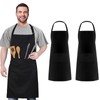 WenYa 2-Pack Chef Aprons with 2 Pockets, Waterproof Adjustable Apron