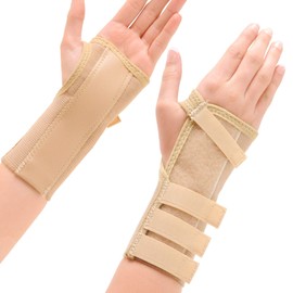 Express Orthopaedic® - Medically Approved Elastic Wrist Support Splint With Palm Stay & Grip Tab Fastenings - Carpal Tunnel, RSI, Arthritis (LARGE - Wrist Circ:17-20cm, LEFT)