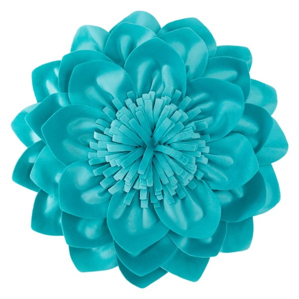 OiseauVoler Decorative Throw Pillow 3D Flower Round Pillow Accent Handmade