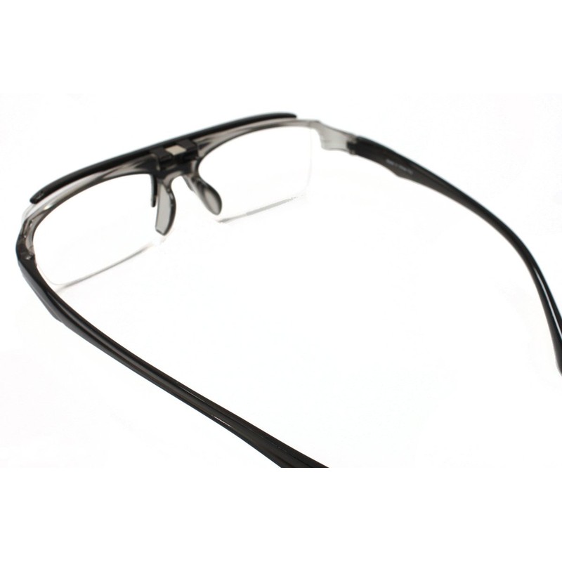 跳ね上げ老眼鏡 FUR-2000-1 COL.クリアダークグレイ (+2.00, クリアダークグレイ)