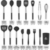 MIBOTE Silicone Kitchen Utensils Set, Cooking Utensils Set with Heat