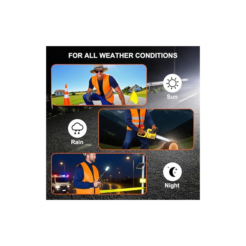 Romon High Visibility Vests for Car, Pack of 3 High