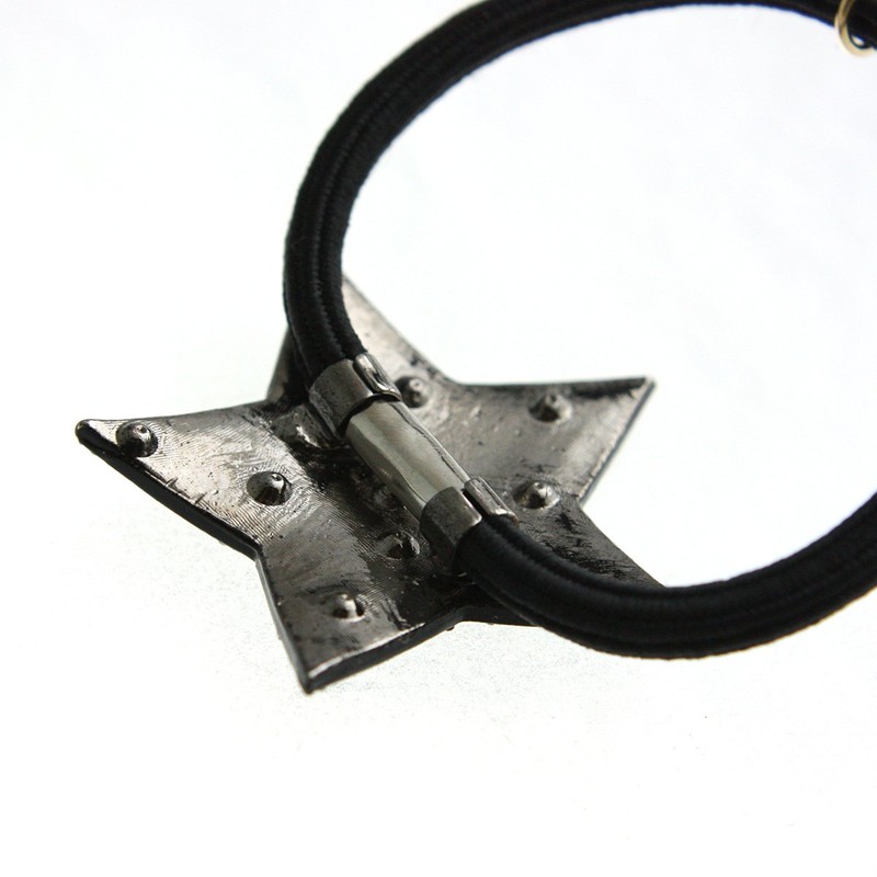 Vingtaine H-538-BK Bijou Star Hair Rubber Plate, Sparkling Hair Accessory