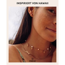 Purelei® Akala Necklace (Silver & Rose Gold), Women's Necklace Made of Durable Stainless Steel, Waterproof Jewellery with Pendant, 35-40 cm Length Adjustable (Silver), Stainless Steel, Pearl