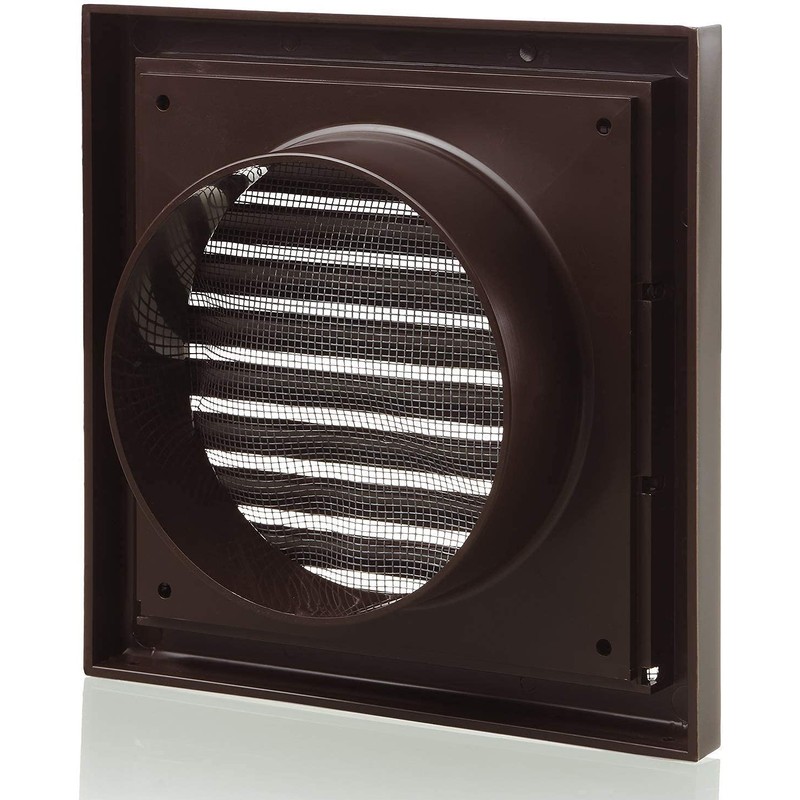 Louvred Wall Vent Grille 185mm X 185mm 125mm - 5