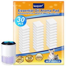 KEEPOW MK01 Aroma Pads Replacement Compatible with Aroeve MK01 Air Purifier, Essential Oil Pad Replacement, 30 Pack