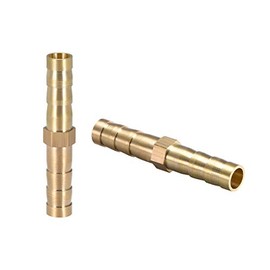 sourcing map Brass Hose Connection Straight Hose Connector for Air, Gas, Water, Fuel 15/64 Inch Pack of 2