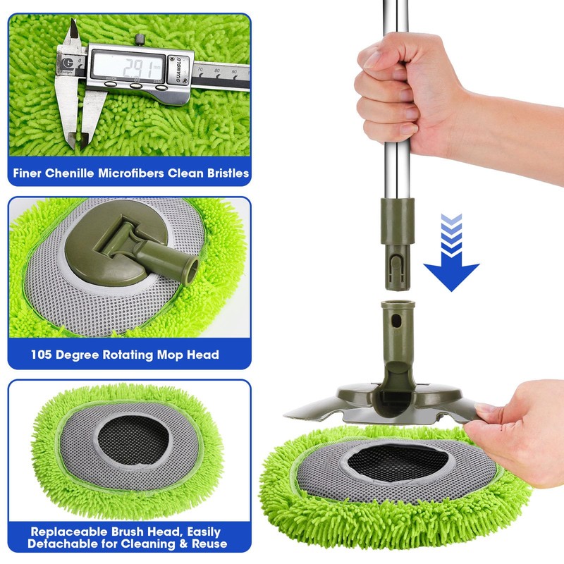Wall Mop,Wall & Baseboard Cleaner Mop Tool with 71.3'' Long