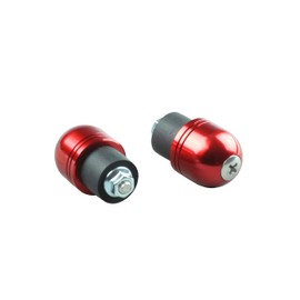 POSH Motorcycle Goods Handlebar End Kawasaki Bar End (Bolt Diameter 0.2 inch (5 mm) / Outer Diameter 0.9 inch (22 mm) Zephyr 400 | ZRX400 | ZRX400II | BALIUS | Red 031072-02-10 Bar End Cap