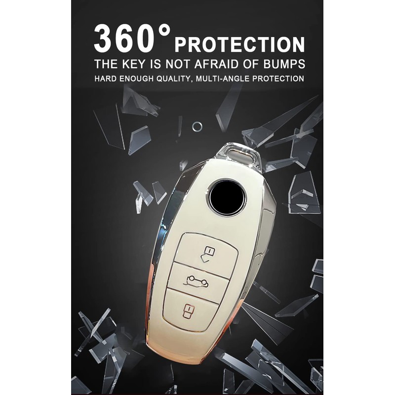 TECART Car Key Case Fit for VW Touareg 2012-2017 TPU