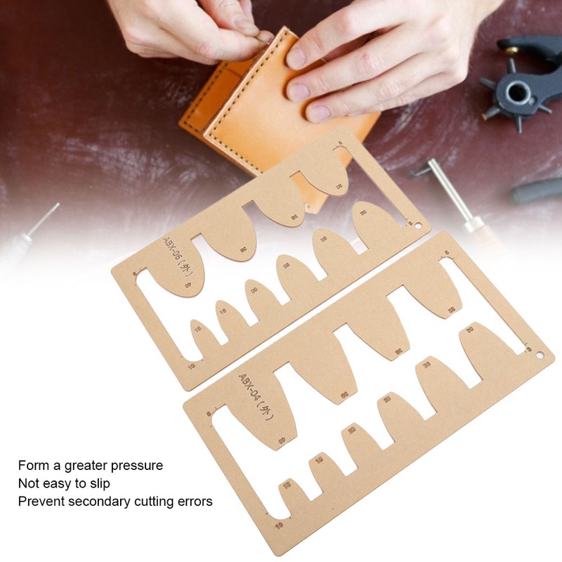 2Pcs Leather Acrylic Template DIY HandMade Craft Belt Sword Tail