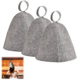 HJYDGJ Felt Hat Sauna Cap Sauna Hat Felt Sauna Hat Sauna Hat Felt Sauna Hat Felt Cap Sauna Cap Sauna Accessories Headwear for Men and Women Head Protection (Grey) (3)