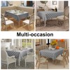 Smiry 100% Waterproof Vinyl Tablecloth, Wipeable Flannel Backing Table Cloth