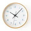 KATOMOKU plywood clock 22 Light blue sweep (continuous second hand)