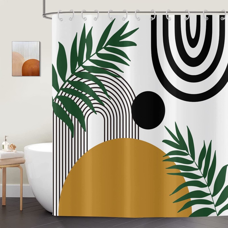 ASDCXZ Shower Curtain 180x200 cm Boho Style, Modern Abstract Art