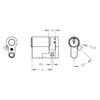 EVVA FPS Half Cylinder 32/10 | Lock Cylinder Profile Cylinder