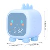 LED Alarm Clock Mini Portable Voice Control Temperature Display USB
