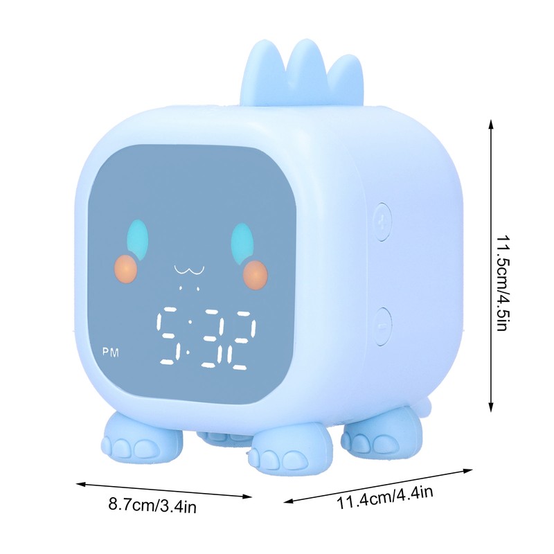 LED Alarm Clock Mini Portable Voice Control Temperature Display USB