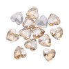 sourcing map 12Pcs Heart Rhinestones, 10mm Pointed Back Heart Glass