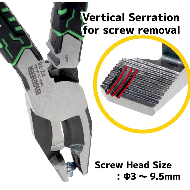 ENGINEER PZ-75 for Electrical Work, Compatible with Broken Screws, Crushed