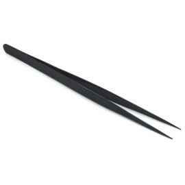 FindingKing Black Professional Premium Fine Tip Tweezers For Jewelry Making and Beading